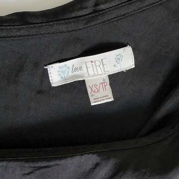 Love Fire black one shoulder ruffle top Size XS - Picture 2 of 5